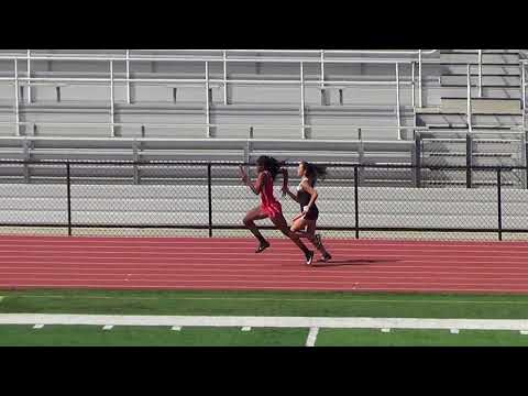 JVG 4x100m vs Huntington Beach 4-18-18 - Los Alamitos Girls