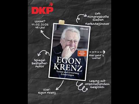 „Verlust und Erwartung“ – Lesung und Gespräch mit Egon Krenz Video-Thumbnail von YouTube