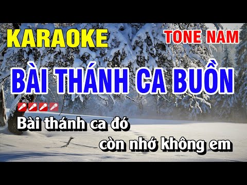 Karaoke Bài Thánh Ca Buồn Tone Nam Nhạc Sống Phối Mới | Nguyễn Linh