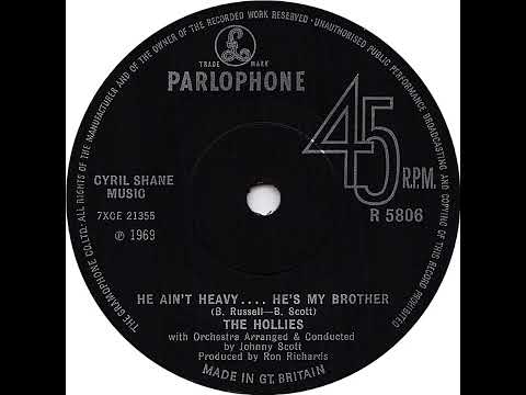 UK New Entry 1969 (188) The Hollies - He Ain't Heavy.... He's My Brother