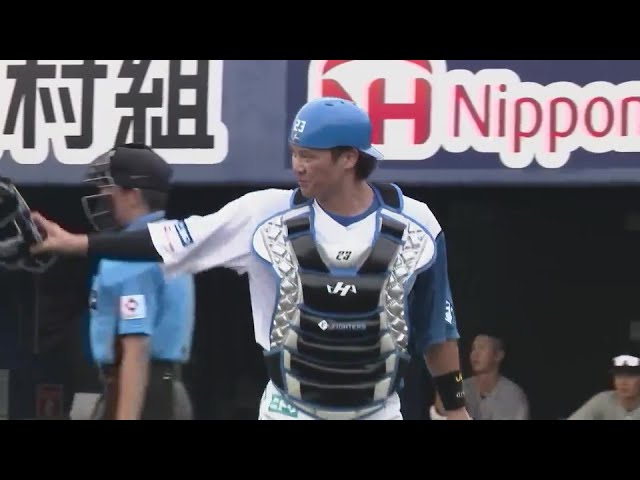 【ファーム】好投のルーキーを支える!! ファイターズ・伏見寅威 見事な送球で盗塁阻止!!  2024年6月25日 北海道日本ハムファイターズ 対 読売ジャイアンツ