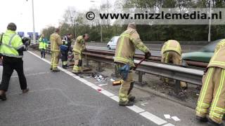 preview picture of video 'Gewonden bij ongeval met vrachtwagen voor de Velsertunnel bij Velsen-Zuid'