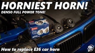DIY HORN INSTALL ON OUR BMW E36!! SUPER ANNOYING HORN SOUND! | BMW E36 Ep.9 #bmw #E36