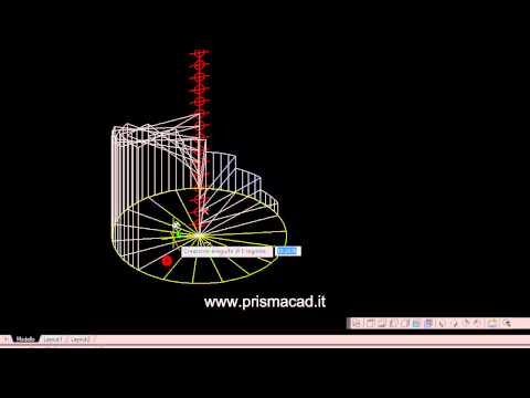 Corso AutoCAD - Costruire una scala a chiocciola 3D (helix stairs) - Architettura