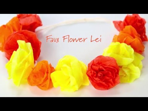 DIY Pretty & Easy Faux Flower Lei