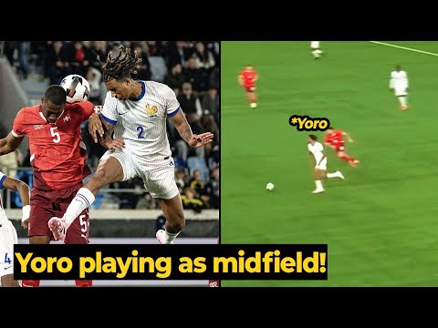 Leny Yoro’s crazy defending skills for France against Switzerland U21 last night