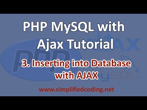 3 PHP MySQL with AJAX Tutorial Insert Into Database with AJAX
