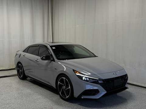2021 Hyundai Elantra N Line DCT in Gray for sale at Park Mazda in Sherwood Park, AB