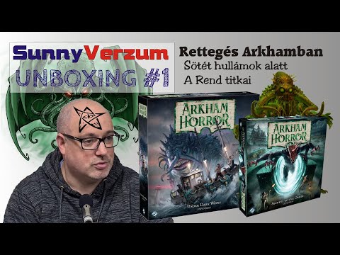 UNBOXING - RETTEGÉS ARKHAMBAN kiegészítők: - Sötét hullámok alatt * A Rend titkai - SunnyVerzum