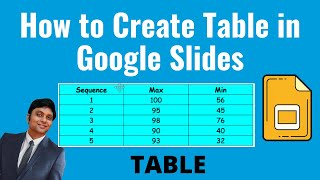 How to Create and Edit Tables in Google Slides -Tutorial 2021