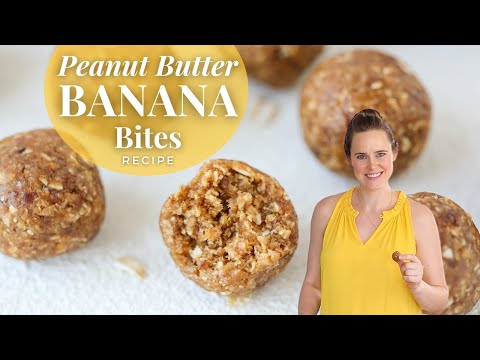 PEANUT BUTTER BANANA BITES RECIPE: A healthy peanut butter balls recipe, no bake to boot!