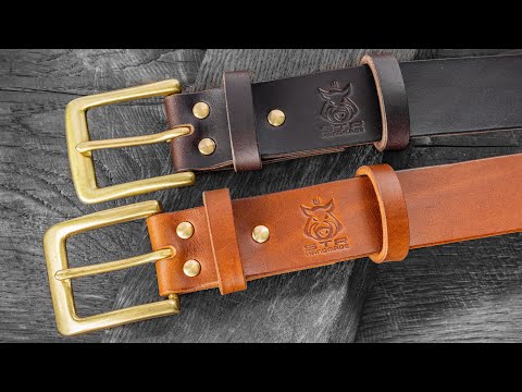 Making thick classic Leather Belt [RU Sub] DIY PDF...