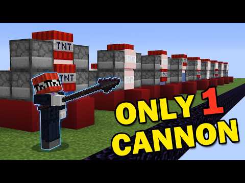 Minecraft TNT WARS, but I can only use ONE CANNON