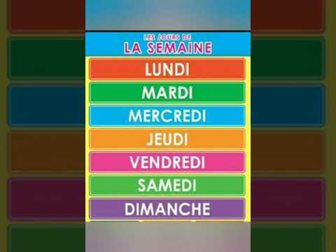 Les jours de la semaine