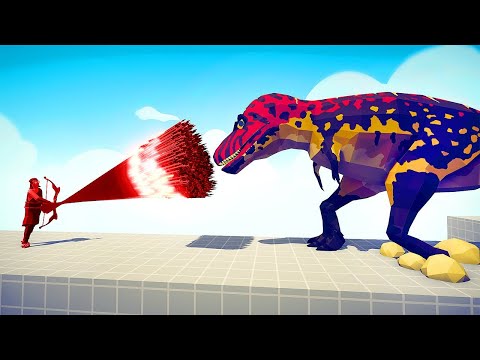 DINOSAURS ARMY vs EVERY GOD - Totally Accurate Battle Simulator TABS