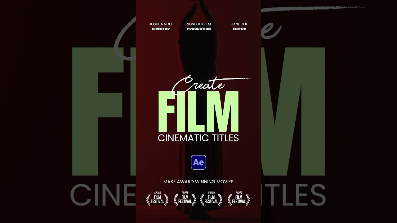 Create Cinematic Film Titles in After Effects