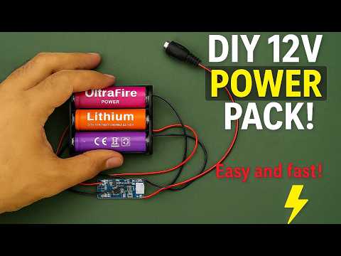How to Build a 12V Li-ion Battery Pack with 18650 Cells & Charger from Scratch - DIY