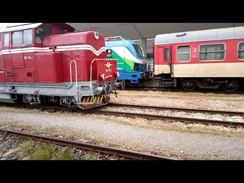 локомотив 55 174 маневрира на жп гара София