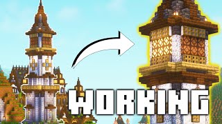 Minecraft | How to build a Medieval Lighthouse | Minecraft Tutorial