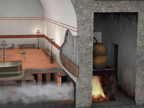 Virtual reality of the Port Thermal Baths hypocaust. Roman Forum District