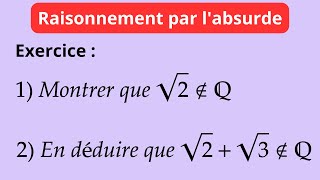 We show by contradiction that the square root of 2 is irrational.