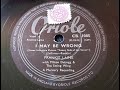 Frankie Laine   'I May Be Wrong'  1952 78 rpm