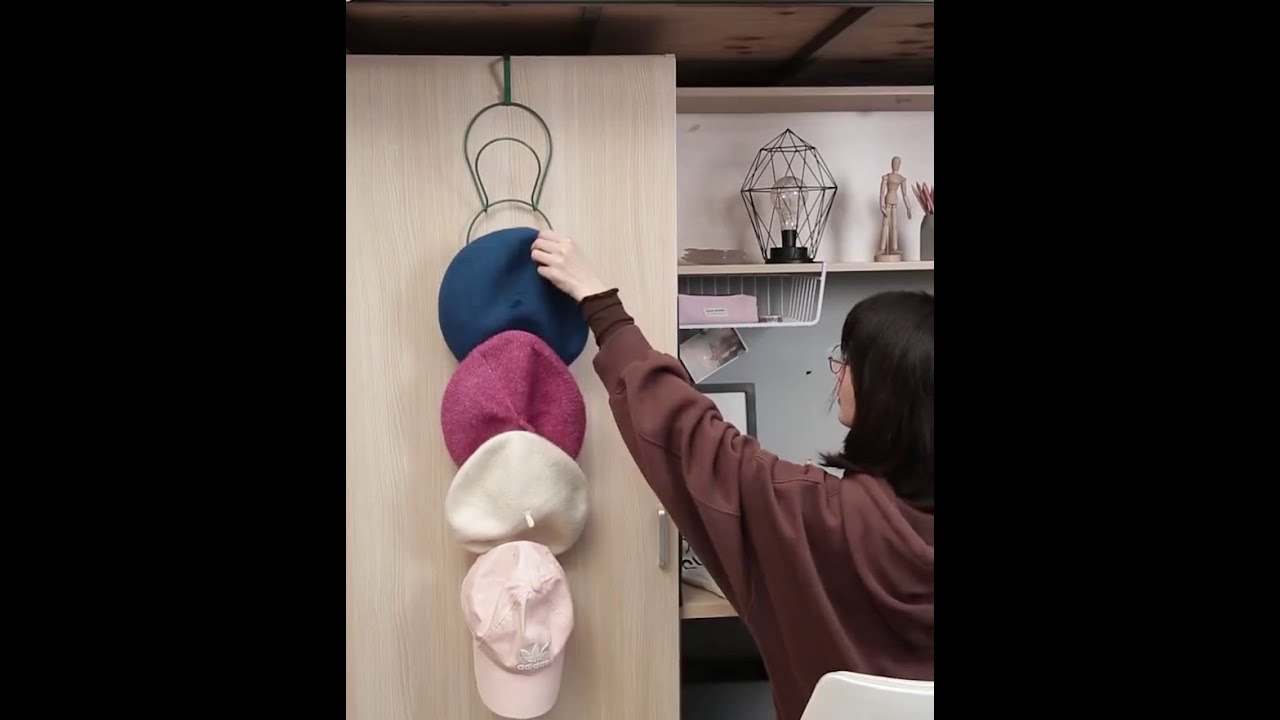Baseball Cap Rack Hat Display Holder Door Closet Clothes Scarf Towel Round Storage Shelf Home