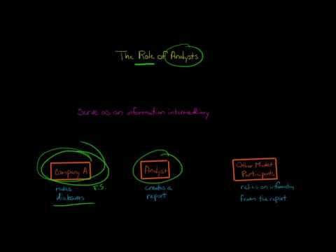The Role of Analysts