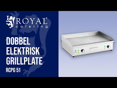 video - Dobbel elektrisk grillplate - 700 x 400 mm - royal catering - 1 - 4400 W