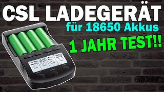 CSL POWER AKKU LADEGERÄT 18650 | TEST 1 JAHR!! | 30€ AMAZON!! E-ZIGARETTE