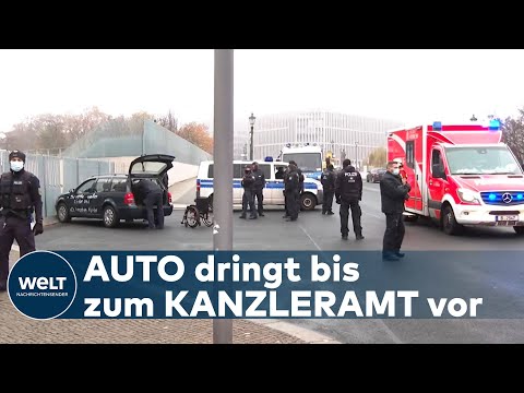 MÖGLICHE PROTESTAKTION: Aufregung - Auto rammt gegen Tor des Kanzleramtes