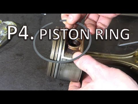 P4/27. PISTON RINGS. How to Assemble Toyota Camry 2.4 VVT-i engine: Piston Rings installation