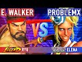 SF6 ENDING WALKER Ryu Vs PROBLEMX Elena High Level Gameplay