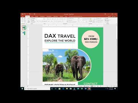 Tour Travel flyer design in PowerPoint
