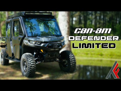 Can-Am Defender Limited Accessories, Roof, Roof Rack, Lights, Audio, Winch Bumpers, Nerf Rails.