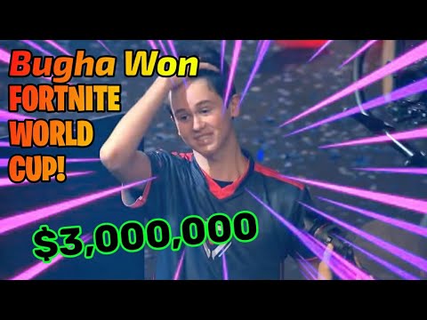 Bugha Reaction on Winning Fortnite World Cup- Final Moments of Bugha Winning World Cup