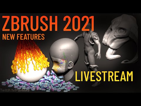 ZBrush 2021 New Features - Cloth Sim, edge extrude retopology, MicroPoly, and more! 08/12/2020