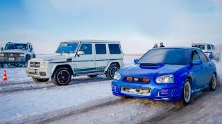 СНЕГ ОПОЗОРИЛ SUBARU / Mercedes G63 AMG против AUDI и SUBARU на снегу!