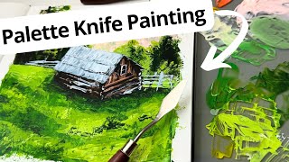 🎨 Palette Knife Painting💡AMAZING Texture in My Sketchbook