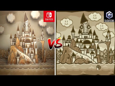 Paper Mario TTYD Switch vs GameCube - Graphics Comparison (Intro Cutscene)