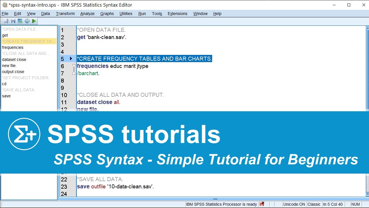 SPSS Syntax - Quick Introduction for Absolute Beginners