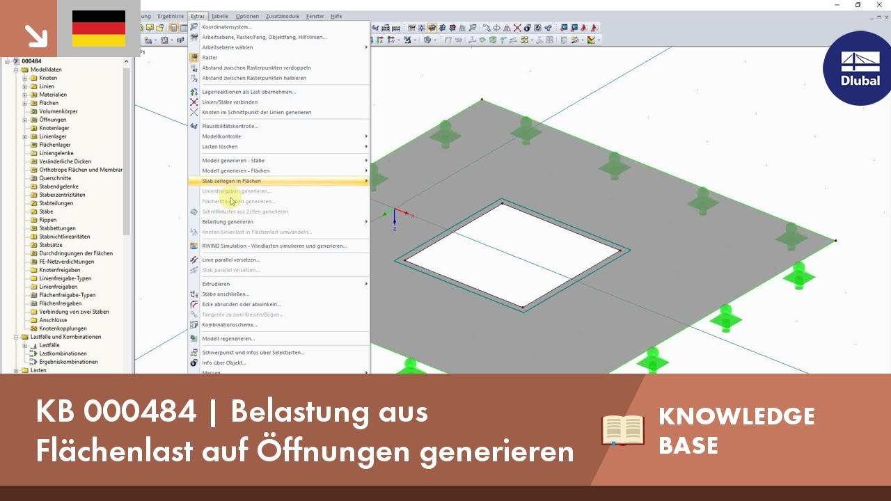 KB 000484 | Belastung aus Flächenlast auf Öffnungen generieren