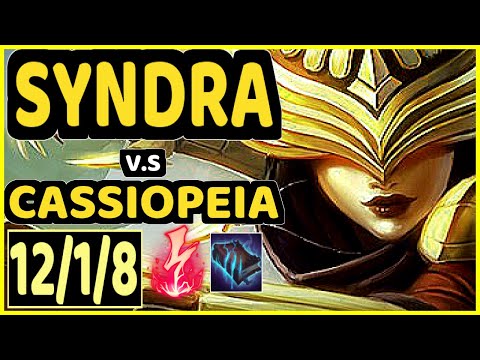TAKESHI (SYNDRA) vs CASSIOPEIA - 12/1/8 KDA MID GAMEPLAY - BR Ranked MASTER