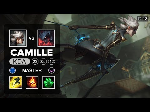 Camille vs Aatrox Top - EUW Master - Patch 12.18 Season 12