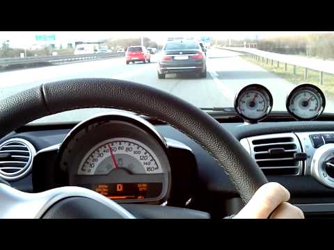 e- Smart driving acceleration German Autobahn Beschleunigung sound
