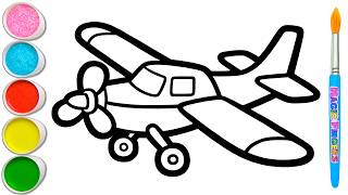 ✈️ Mindful Drawing for Kids: Learn to Color a Toy Propeller Plane 🎨 Calm Art #439