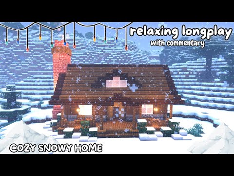 Relaxing Minecraft Longplay (with commentary) ❄ Cozy Winter Cabin