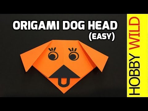 HOW TO MAKE a PAPER DOG HEAD (Origami) - Easy