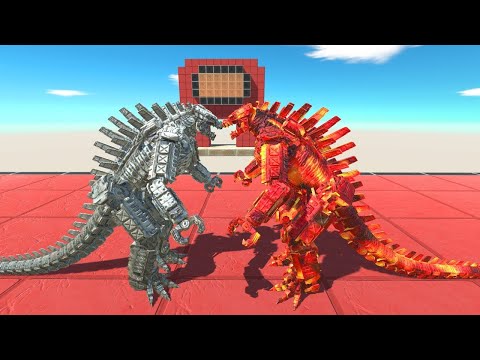 Monster Mecha Godzilla 2021 Lava Vs Mecha Godzilla 2021 Death run - Animal Revolt Battle Simulator