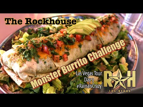 The Rockhouse MONSTER Burrito Eating Challenge Record Attempt | Las Vegas Day 3 | RainaisCrazy